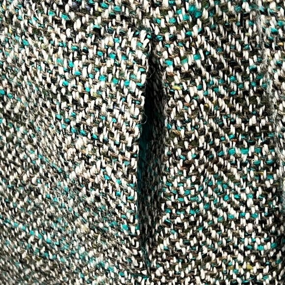 Ann Taylor Loft Womens Size 8 Tweed Coat With Faux Fur Collar Button Closure - Picture 10 of 10